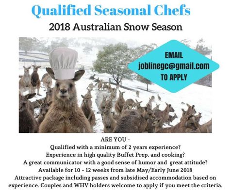 Qualified Chefs - 2018 Australian Snow Season