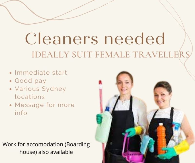 Cleaners Needed In Sydney