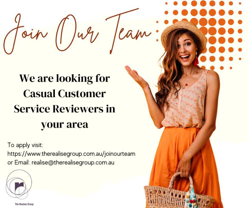Customer Service Reviewer – Casual The Realise Group · Carnarvon, Wa
