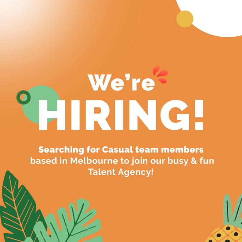 Hiring Casuals Asap To Join Busy & Fun Talent Agency⭐❗⭐